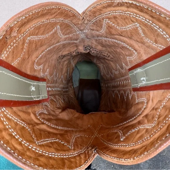 Vintage 70’s Capezio Butterfly Inlay Heeled Cowgirl Boot - Picture 14 of 16